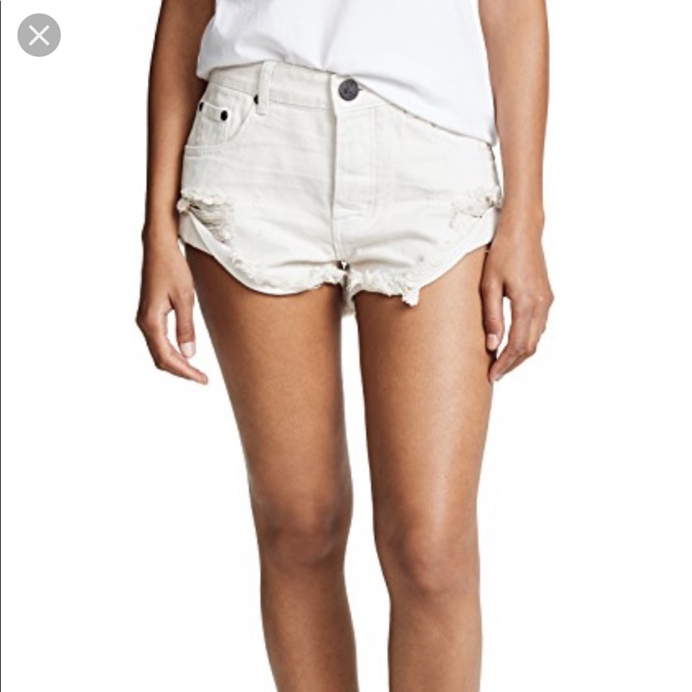 One Teaspoon white bandit shorts